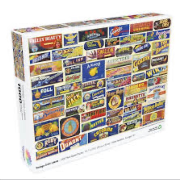 1000 Piece Jigsaw Puzzle Vintage Crate Labels - NEW ! SEALED BOX ! - Picture 1 of 2
